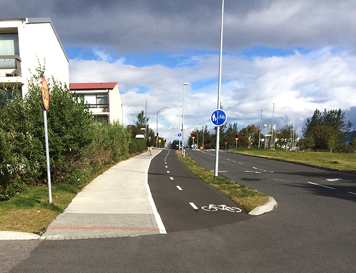 Bike paths in Reykjavík 2014